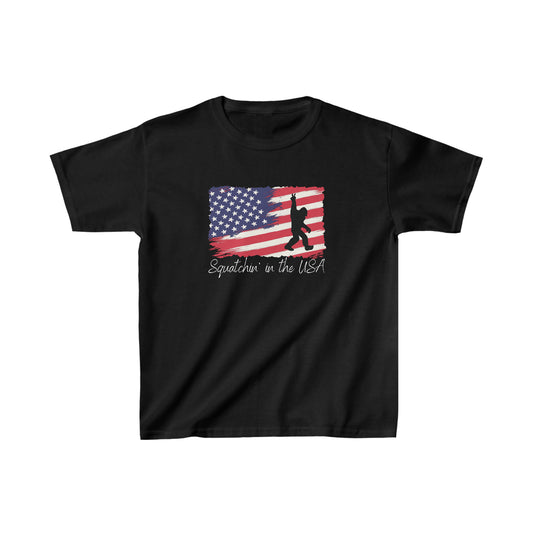 "Squatchin' in the USA" - Unisex Youth Short Sleeve Tee