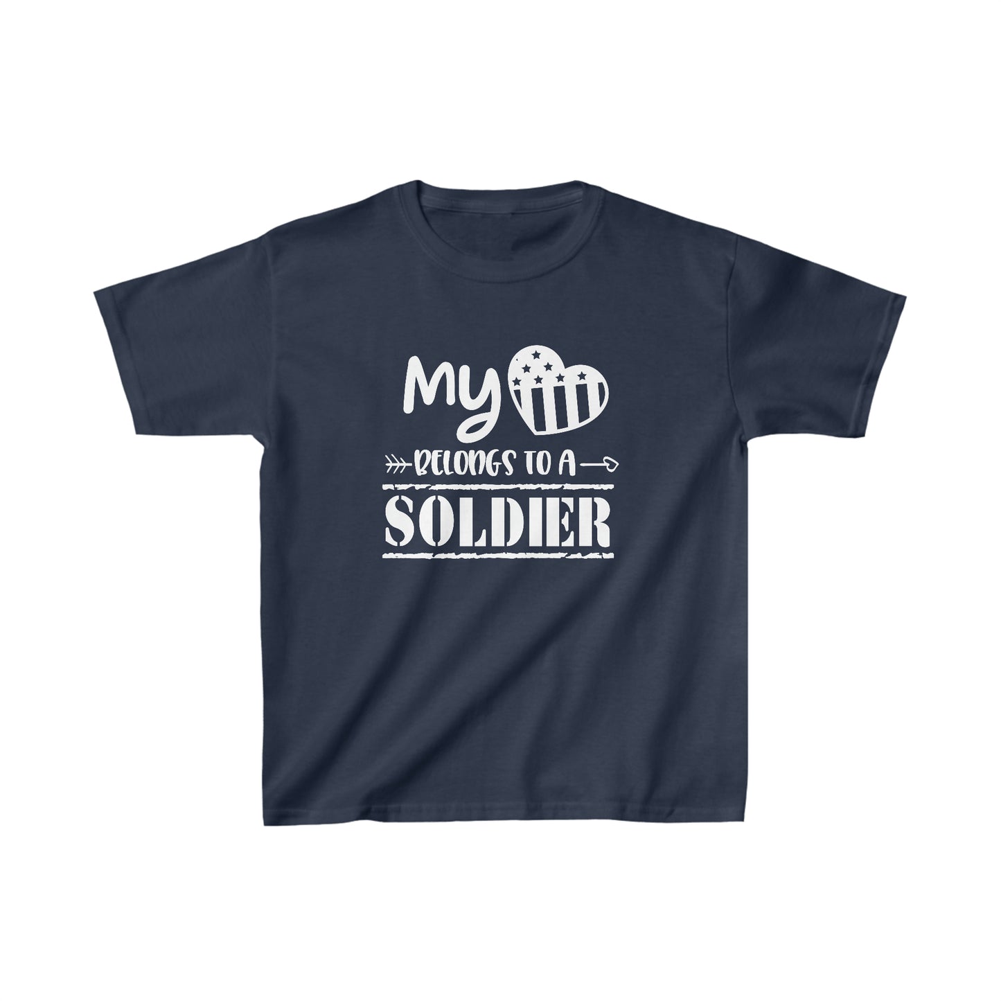"My Heart belongs to a Soldier" - Unisex Youth Short Sleeve Tee