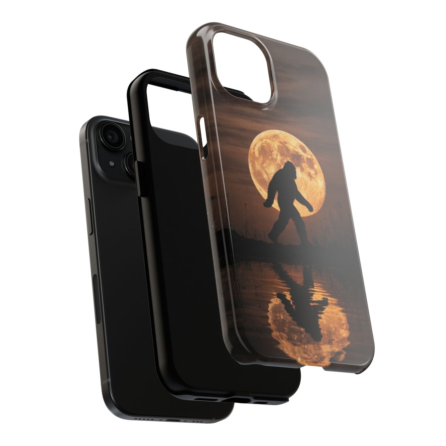 Bigfoot Moon Reflection Tough Phone Case