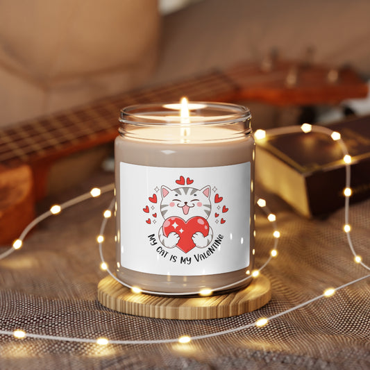 MY CAT IS MY VALENTINE - Scented Soy Candle, 9oz