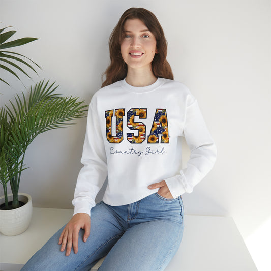 USA Country Girl - Unisex Crewneck sweatshirt