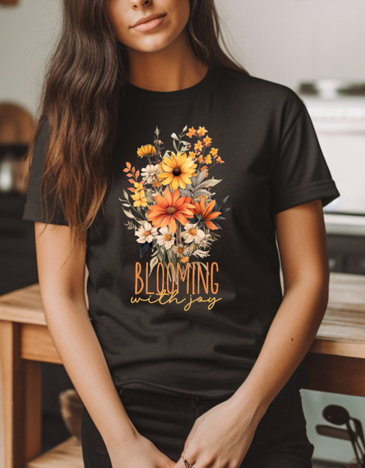 "Blooming with joy" - Unisex Short Sleeve Tee