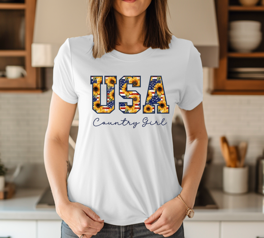 Bella Canvas USA Country Girl Unisex Jersey Short Sleeve Tee