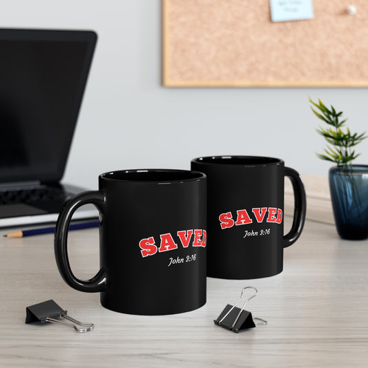 SAVED - 11oz Black Mug