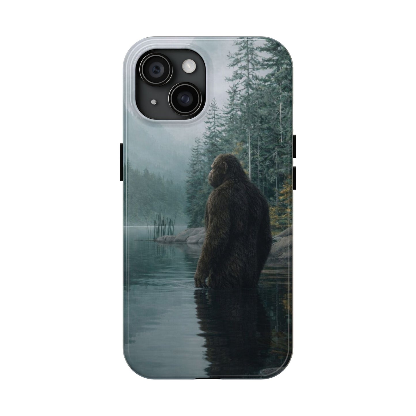 Phone Case — Bigfoot at Misty Lake Protective Rugged Case