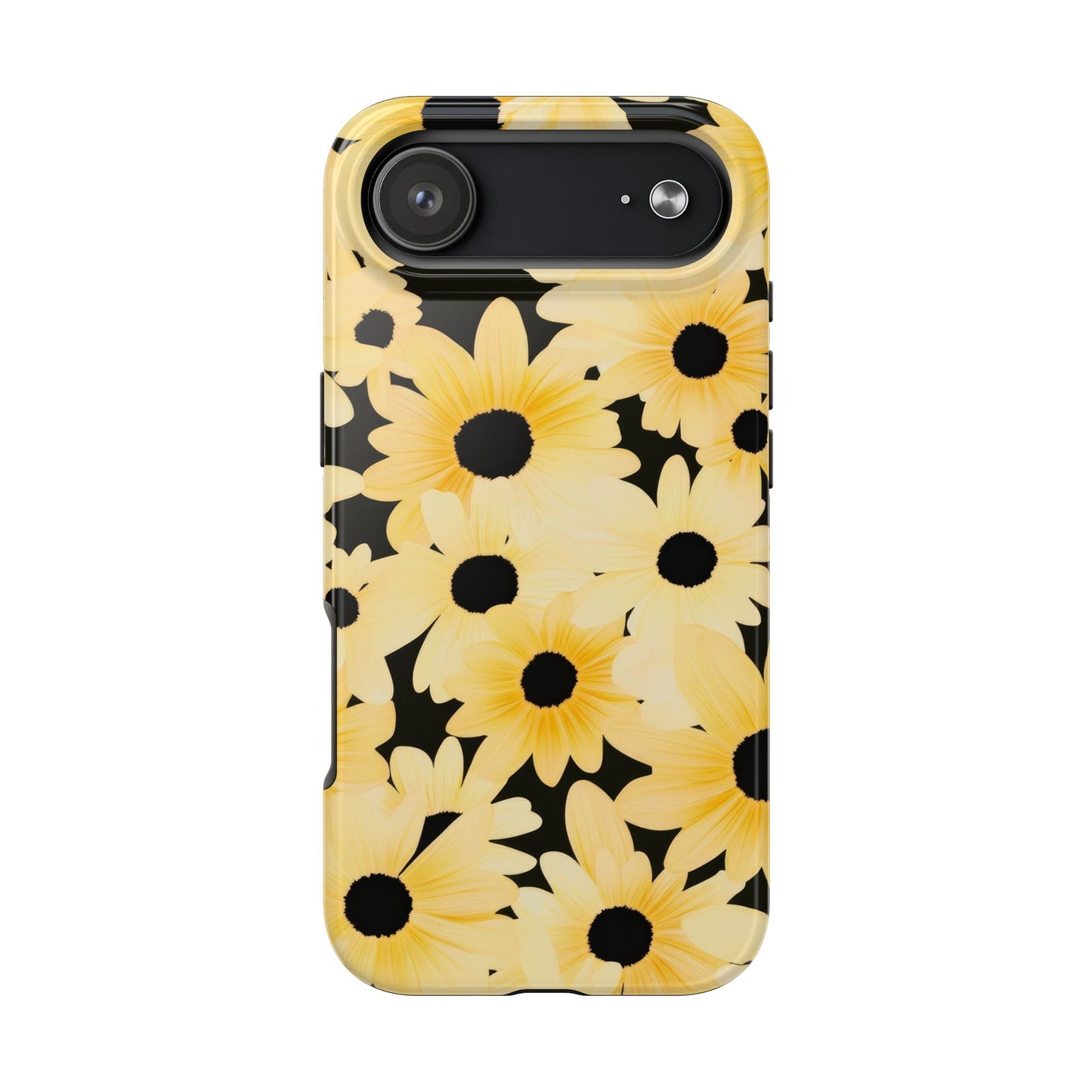 Daisy Burst Tough Phone Case — Yellow Floral Protective Cover