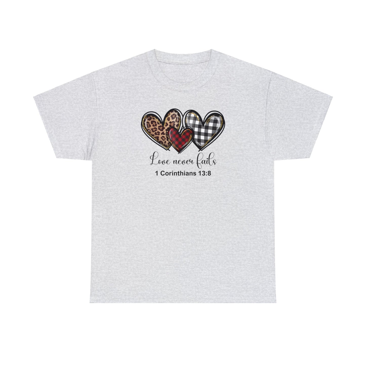 Love never fails hearts - Gildan Unisex Heavy Cotton Tee