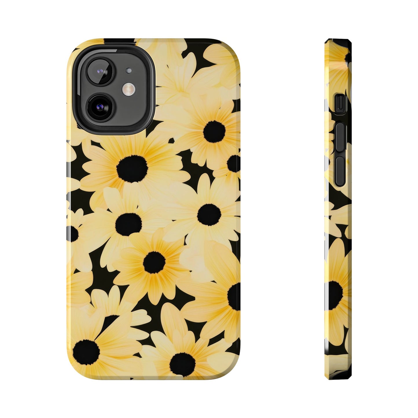 Daisy Burst Tough Phone Case — Yellow Floral Protective Cover