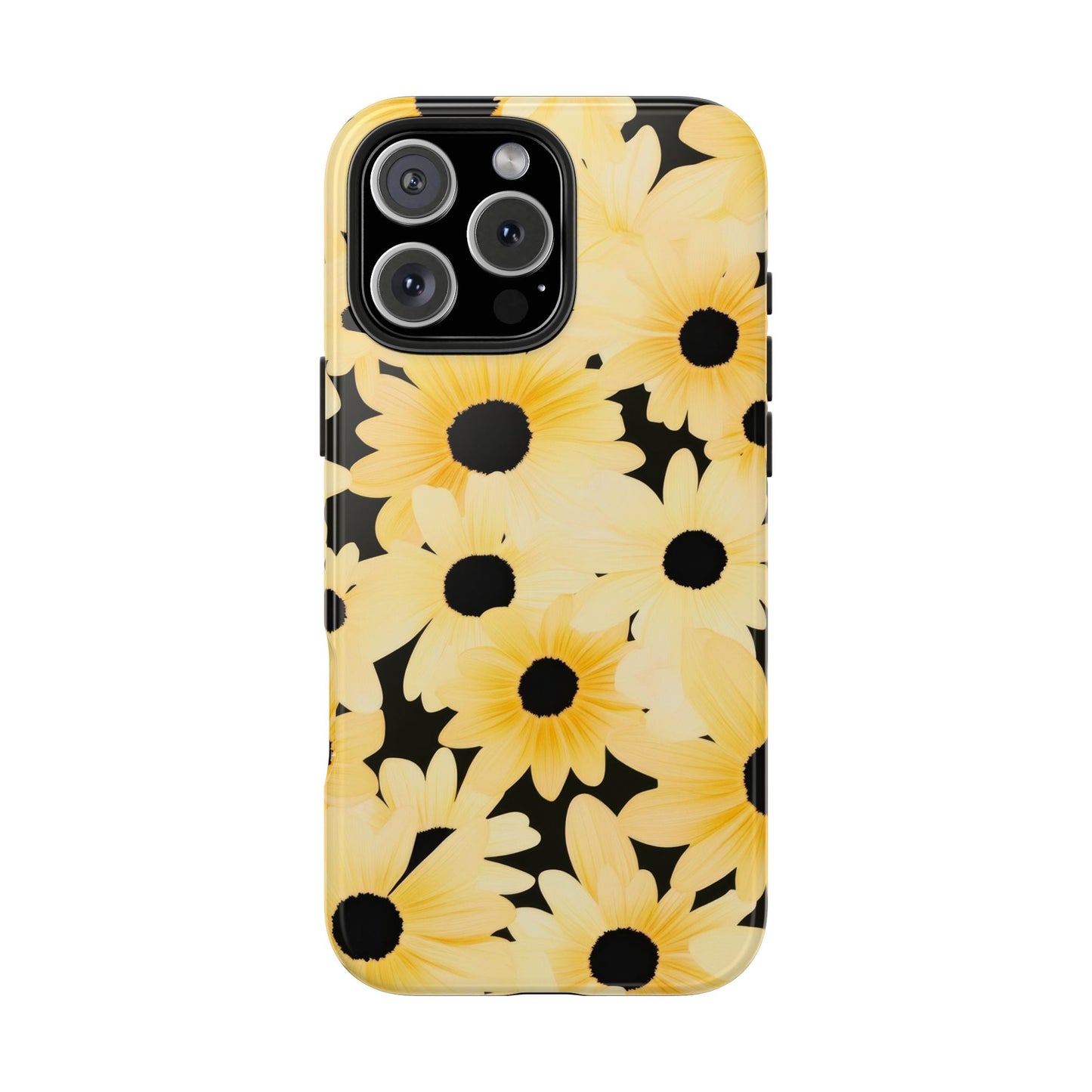 Daisy Burst Tough Phone Case — Yellow Floral Protective Cover