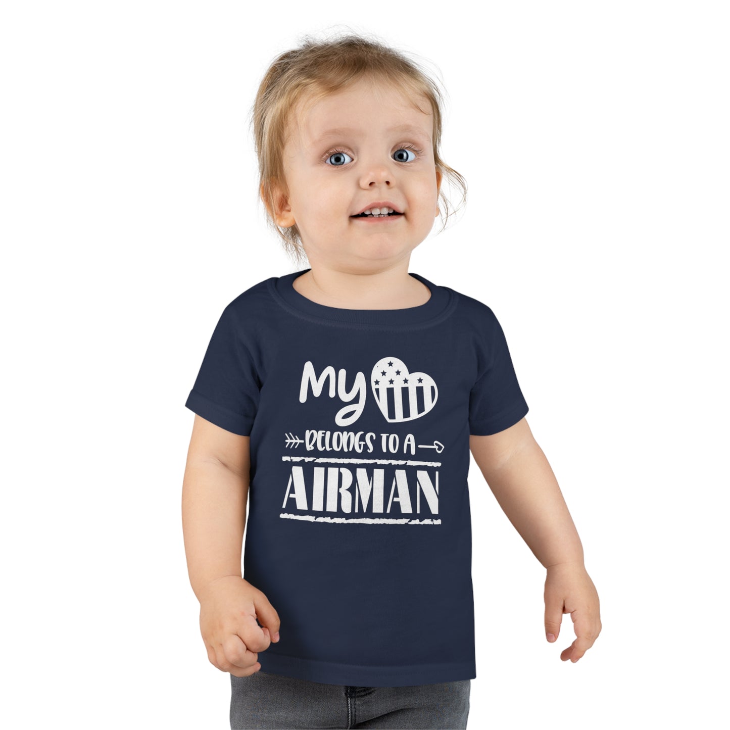 My heart belongs to a Airman - Toddler T-shirt