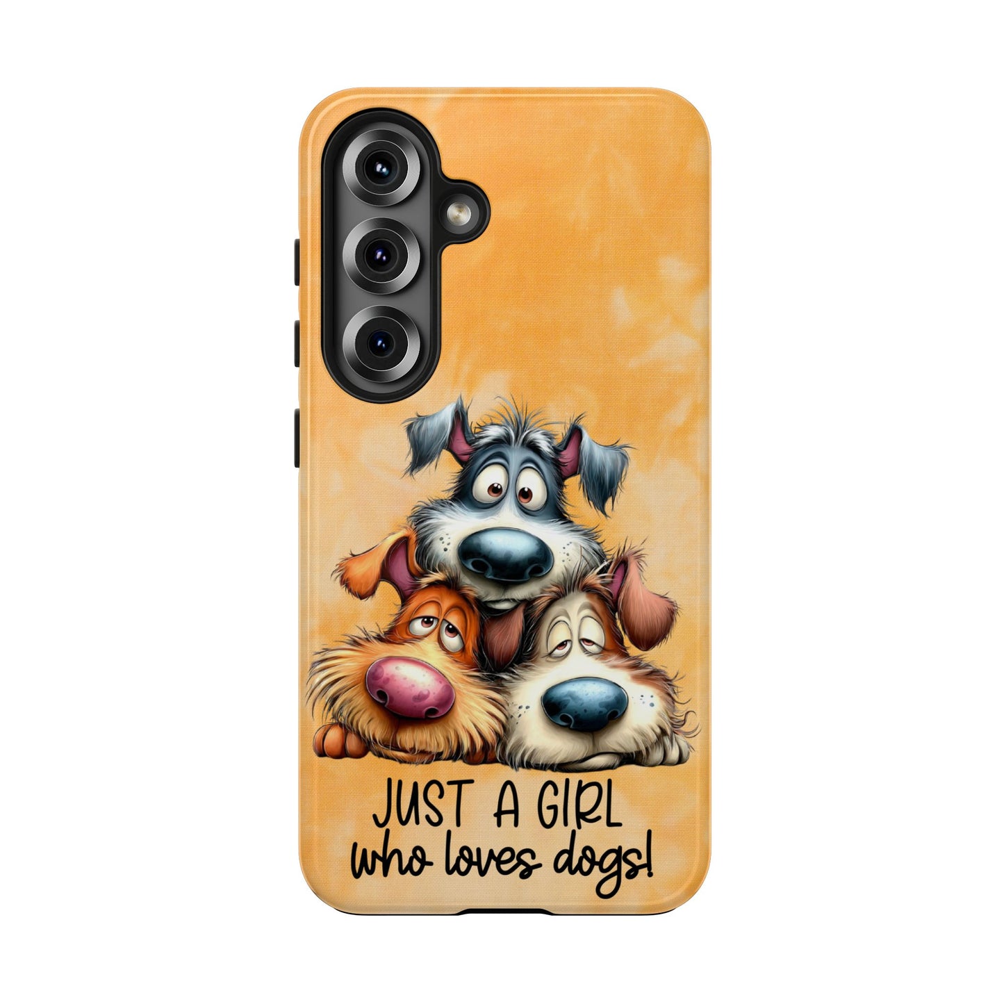 Just A Girl Who Loves Dogs Phone Case — Cute Cartoon Dog Protective Tough Case