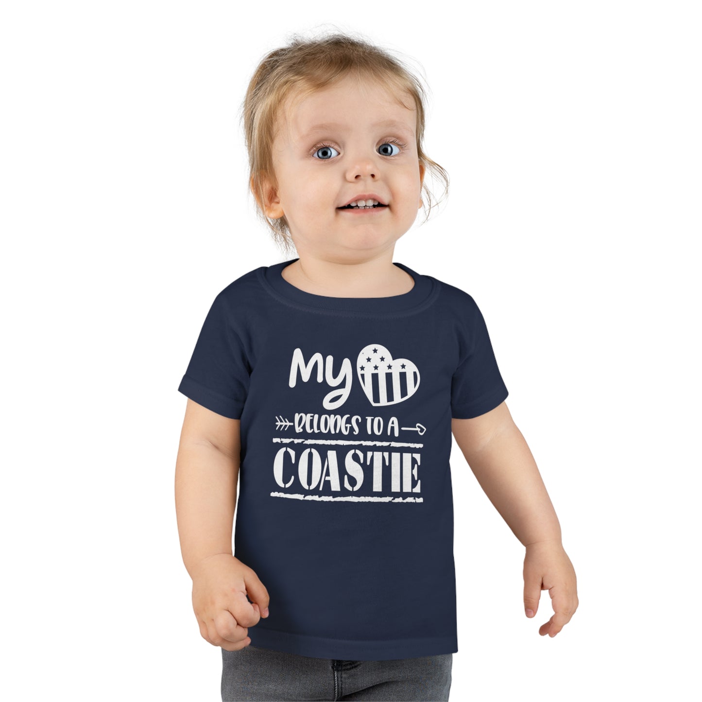 My heart belongs to a Coastie -Toddler T-shirt