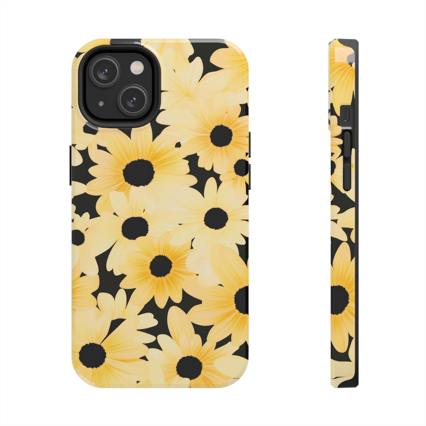 Daisy Burst Tough Phone Case — Yellow Floral Protective Cover