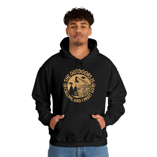 The outdoors is calling - Unisex Heavy Blend™ Hooded Sweatshirt