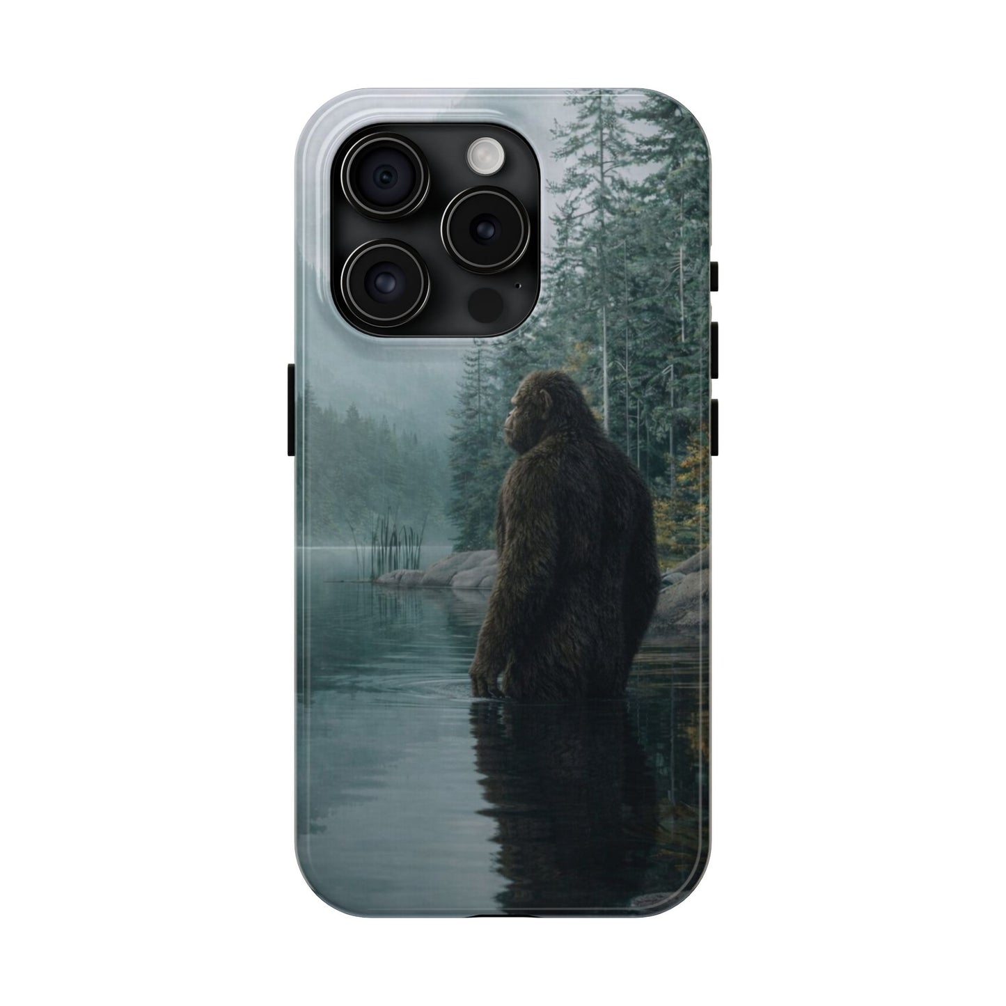 Phone Case — Bigfoot at Misty Lake Protective Rugged Case