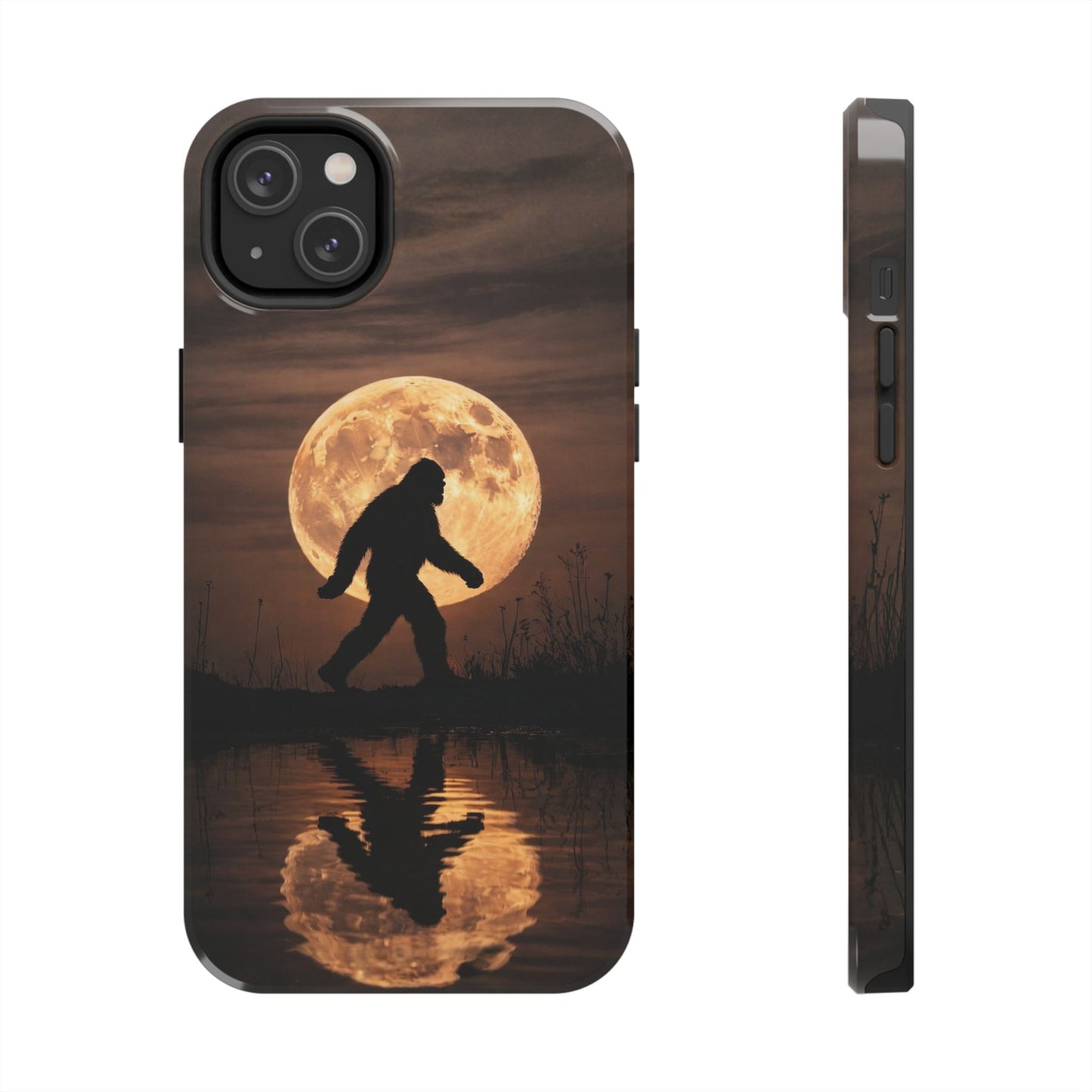 Bigfoot Moon Reflection Tough Phone Case