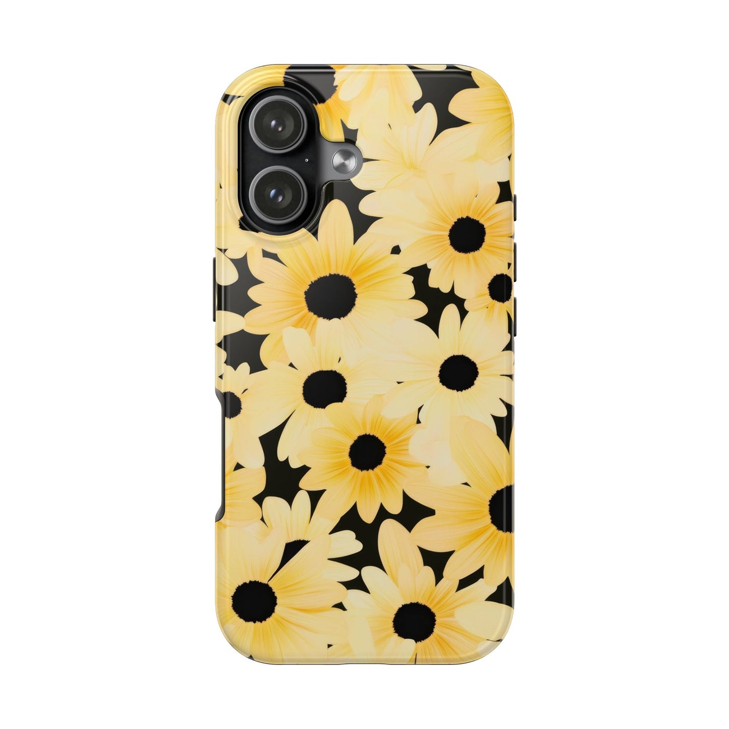 Daisy Burst Tough Phone Case — Yellow Floral Protective Cover