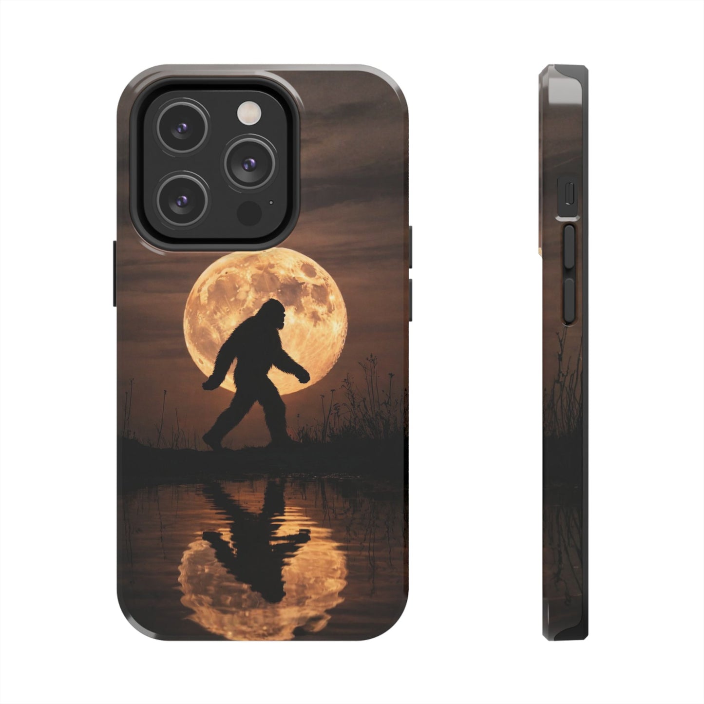 Bigfoot Moon Reflection Tough Phone Case