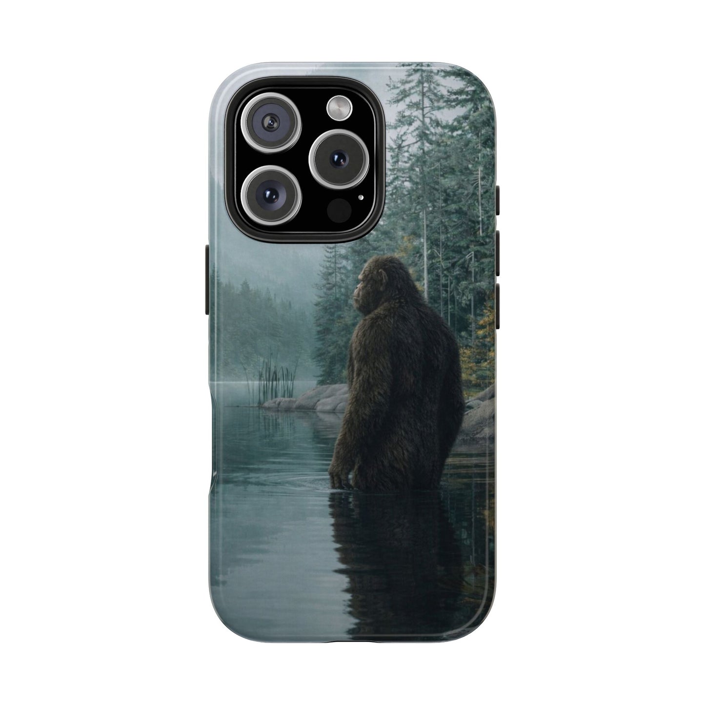Phone Case — Bigfoot at Misty Lake Protective Rugged Case