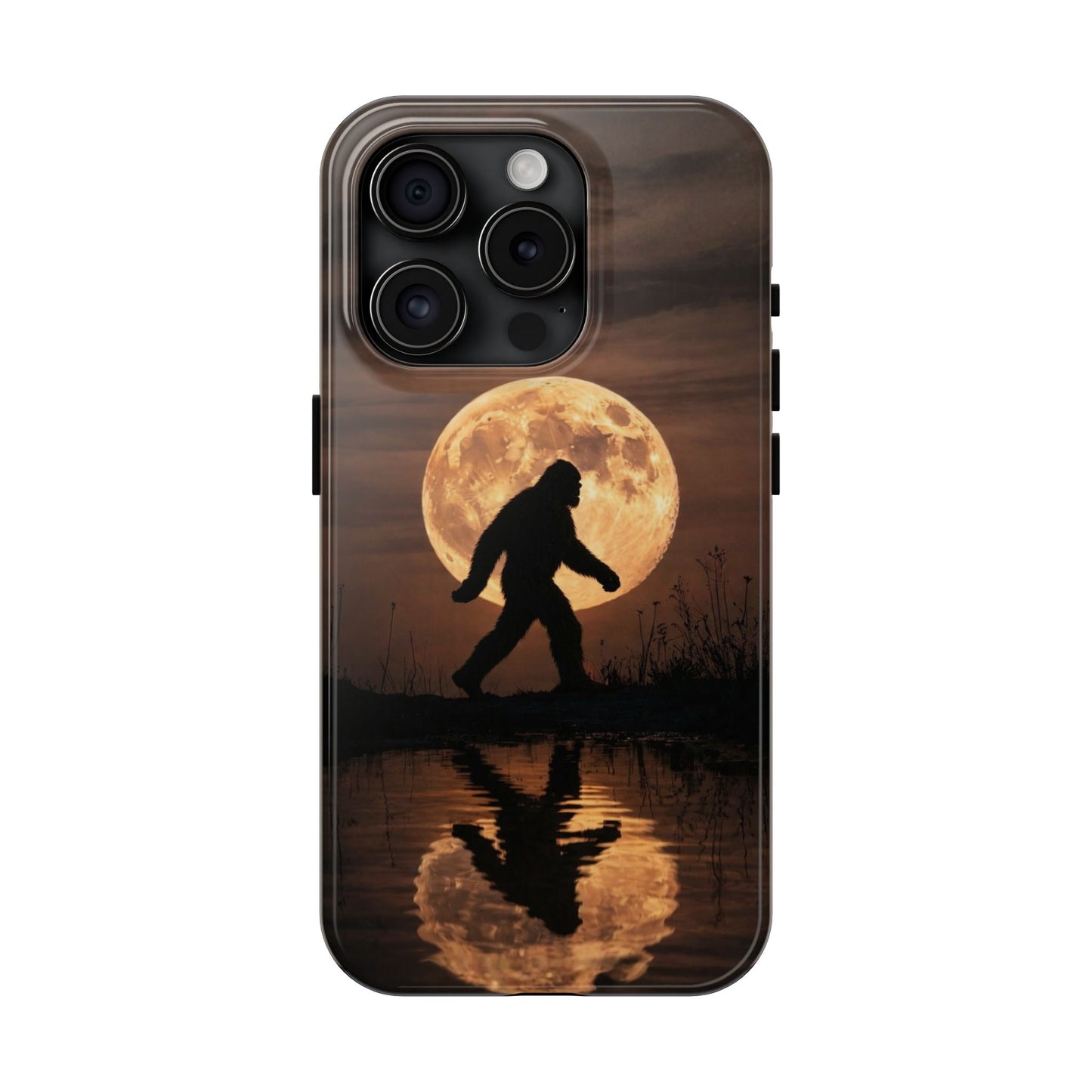 Bigfoot Moon Reflection Tough Phone Case