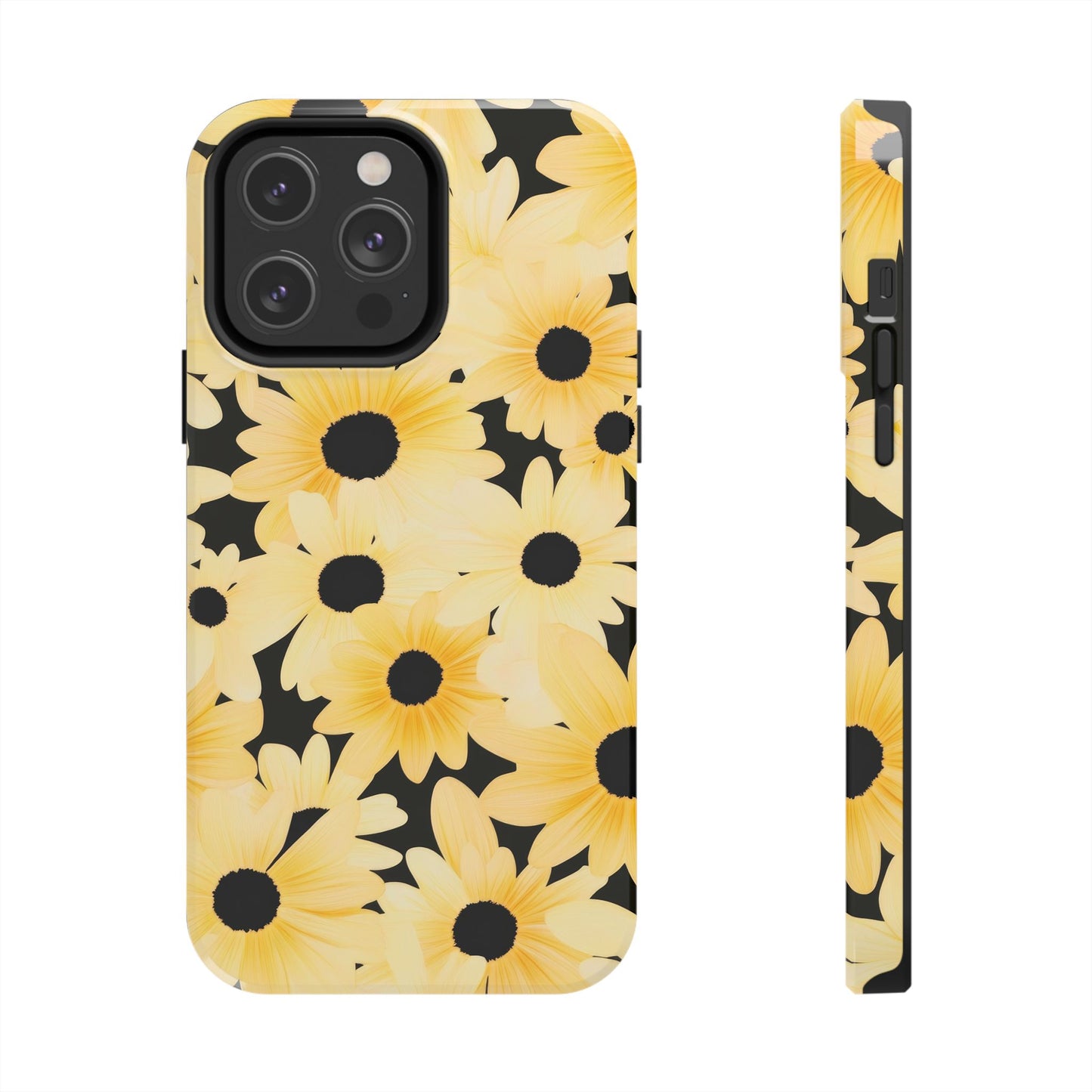 Daisy Burst Tough Phone Case — Yellow Floral Protective Cover