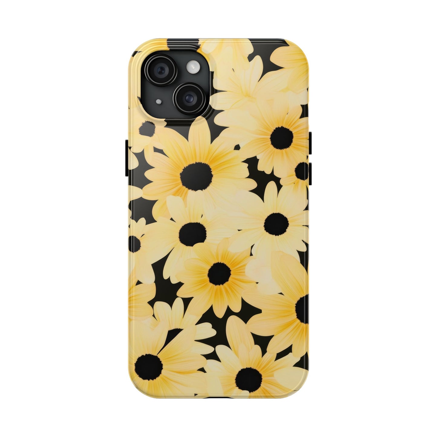 Daisy Burst Tough Phone Case — Yellow Floral Protective Cover