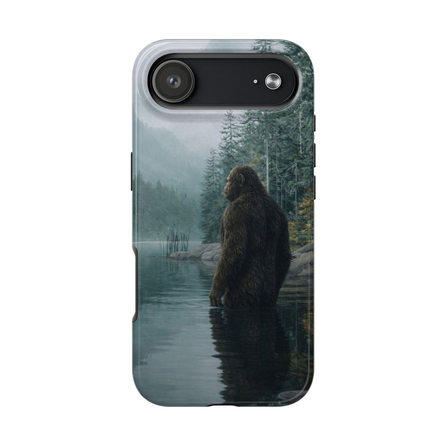 Phone Case — Bigfoot at Misty Lake Protective Rugged Case