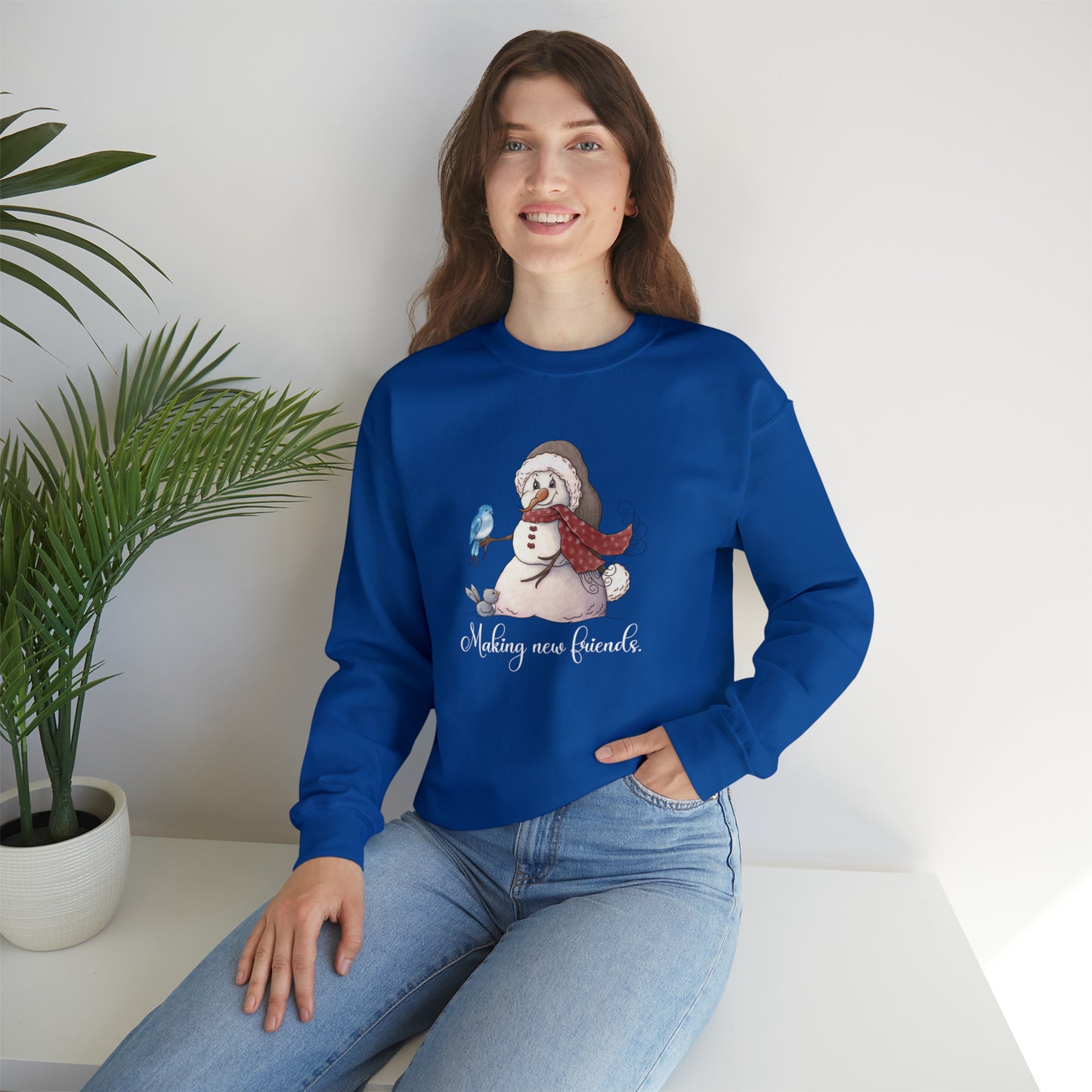 Making new friends - Unisex Heavy Blend™ Crewneck Sweatshirt