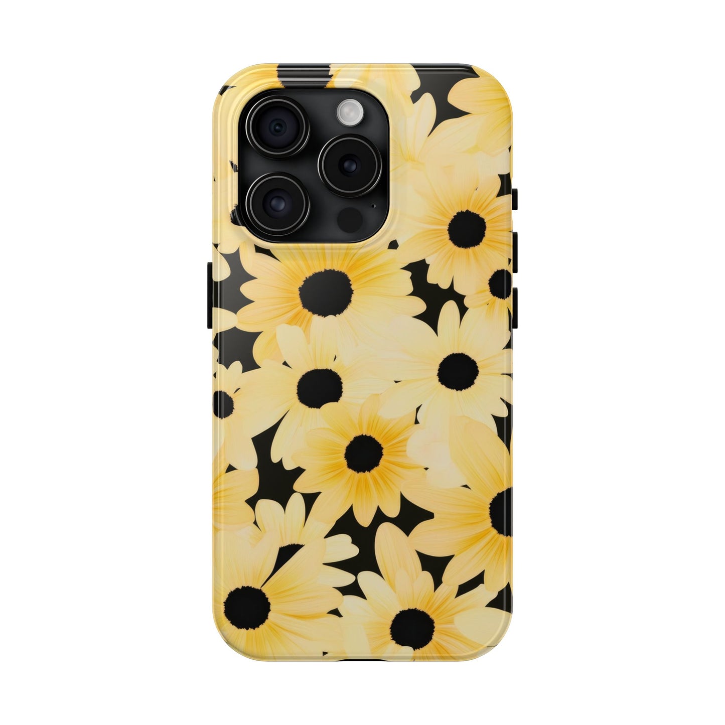 Daisy Burst Tough Phone Case — Yellow Floral Protective Cover