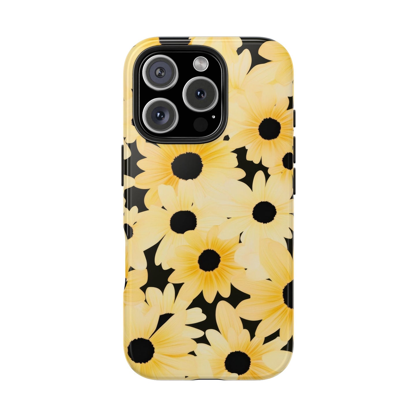 Daisy Burst Tough Phone Case — Yellow Floral Protective Cover