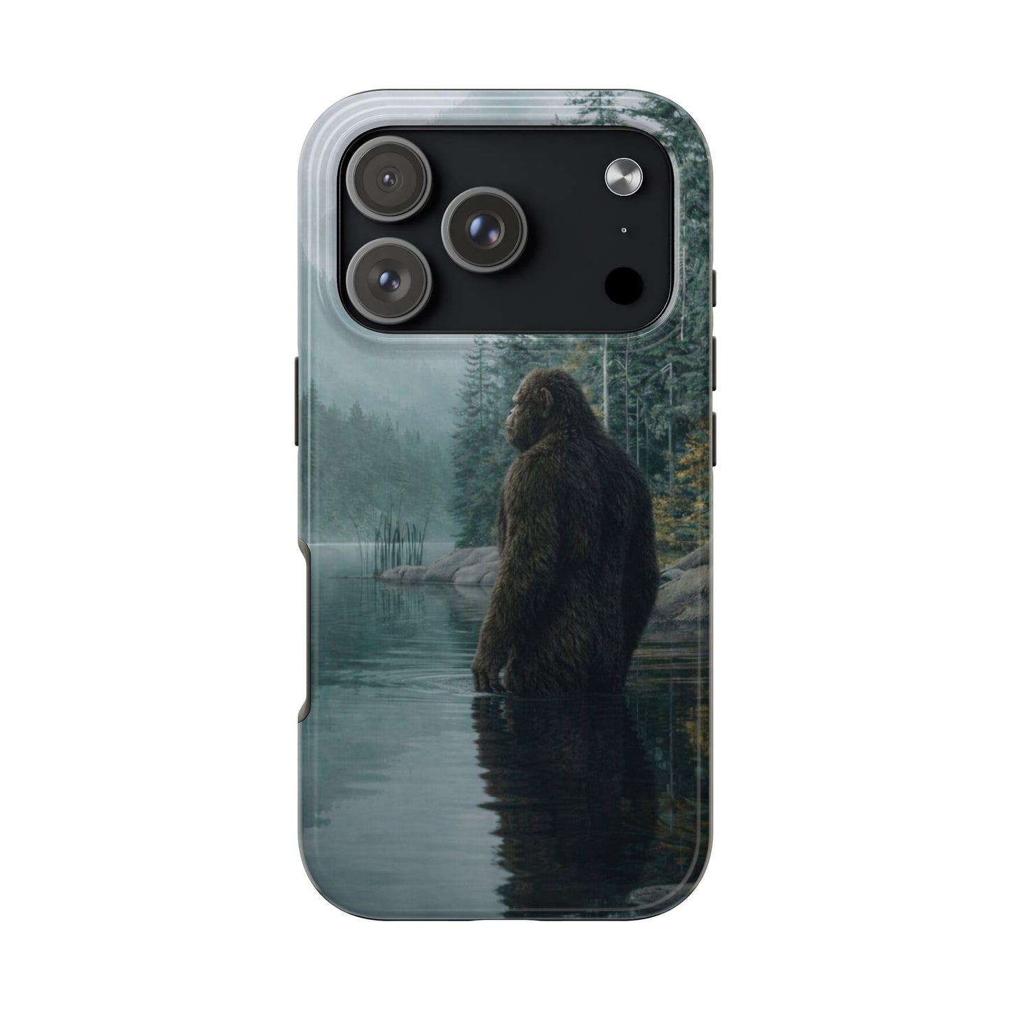 Phone Case — Bigfoot at Misty Lake Protective Rugged Case