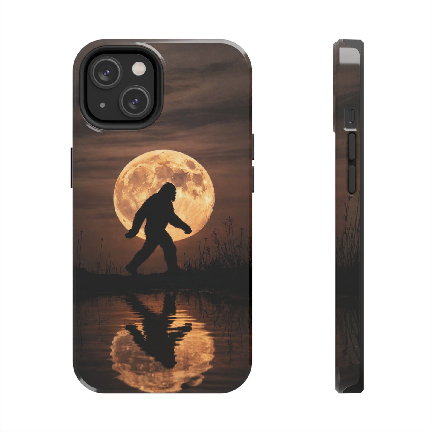Bigfoot Moon Reflection Tough Phone Case