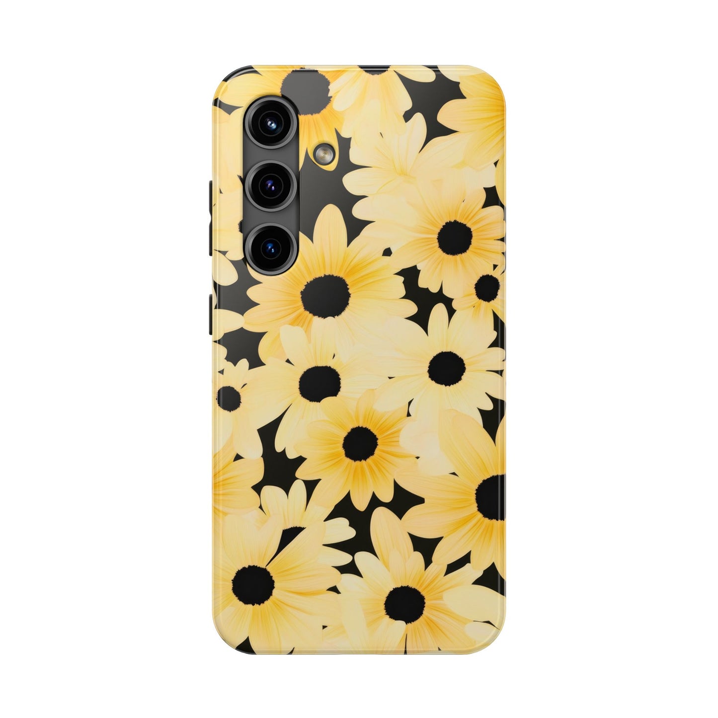 Daisy Burst Tough Phone Case — Yellow Floral Protective Cover