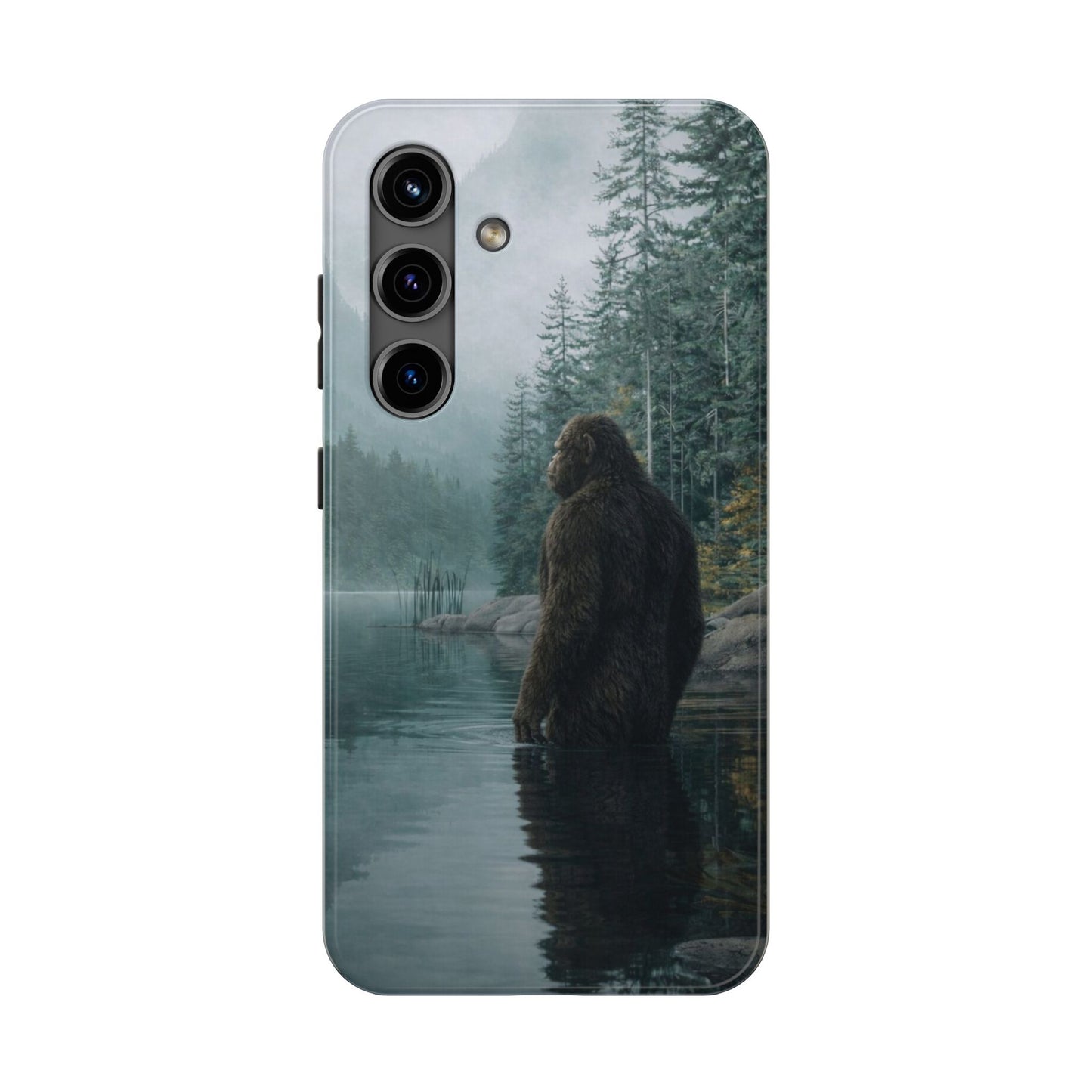Phone Case — Bigfoot at Misty Lake Protective Rugged Case