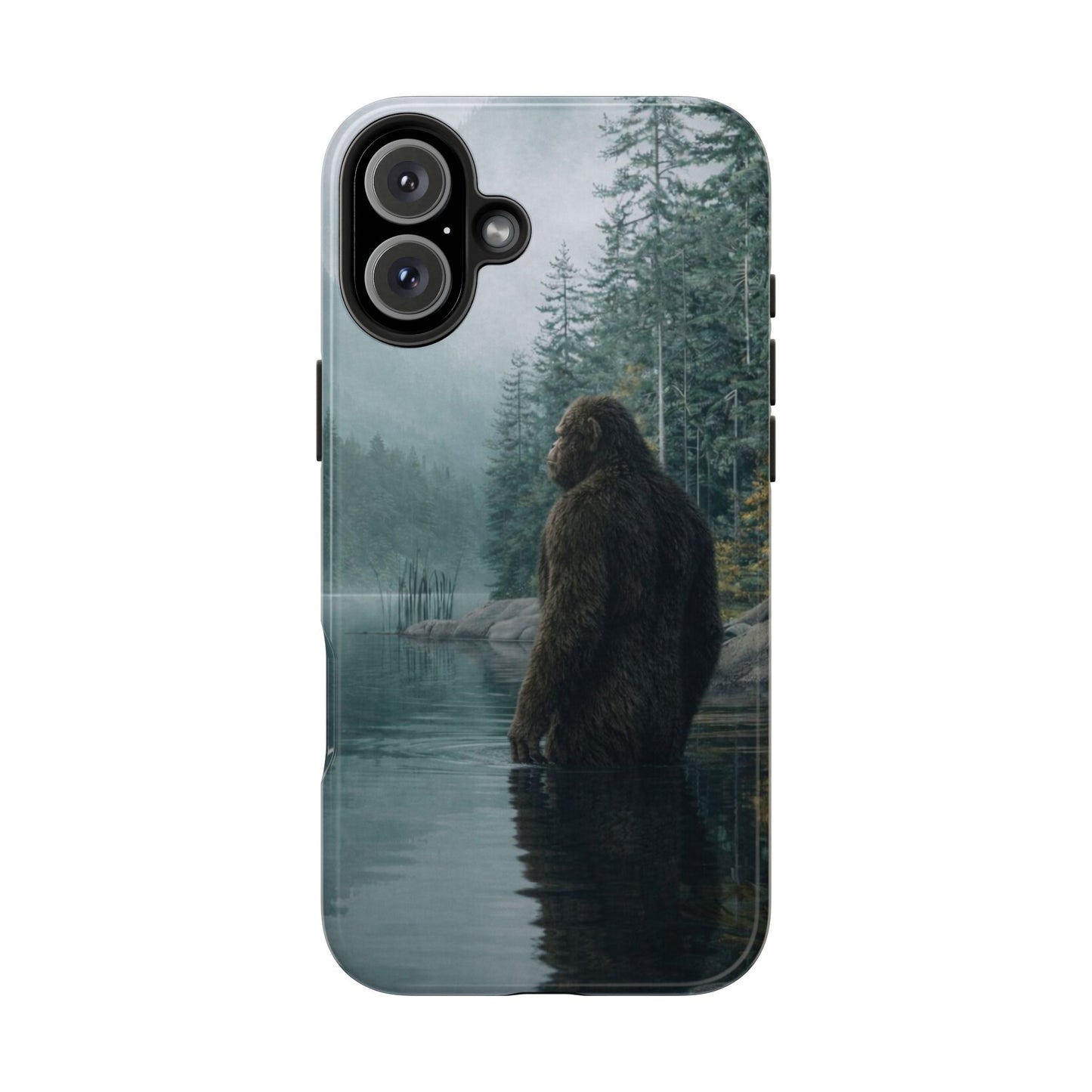 Phone Case — Bigfoot at Misty Lake Protective Rugged Case