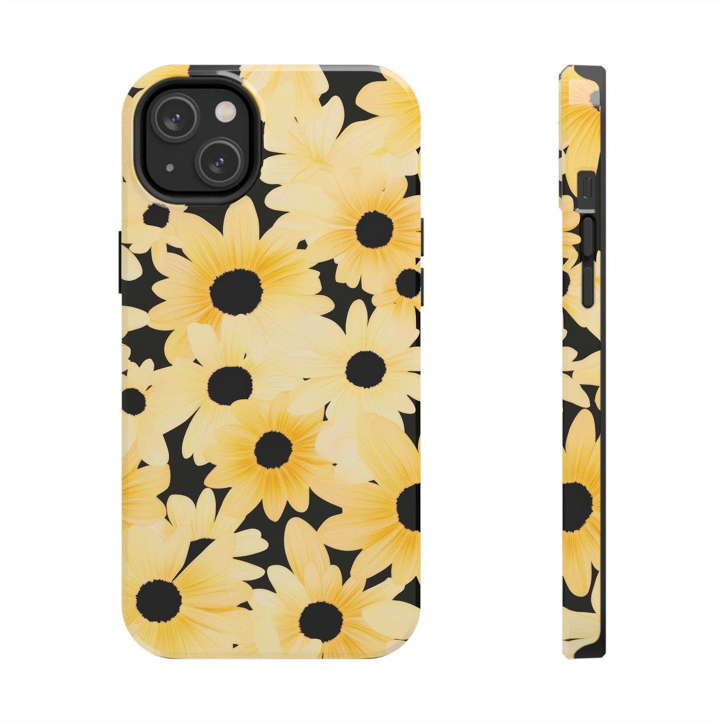Daisy Burst Tough Phone Case — Yellow Floral Protective Cover