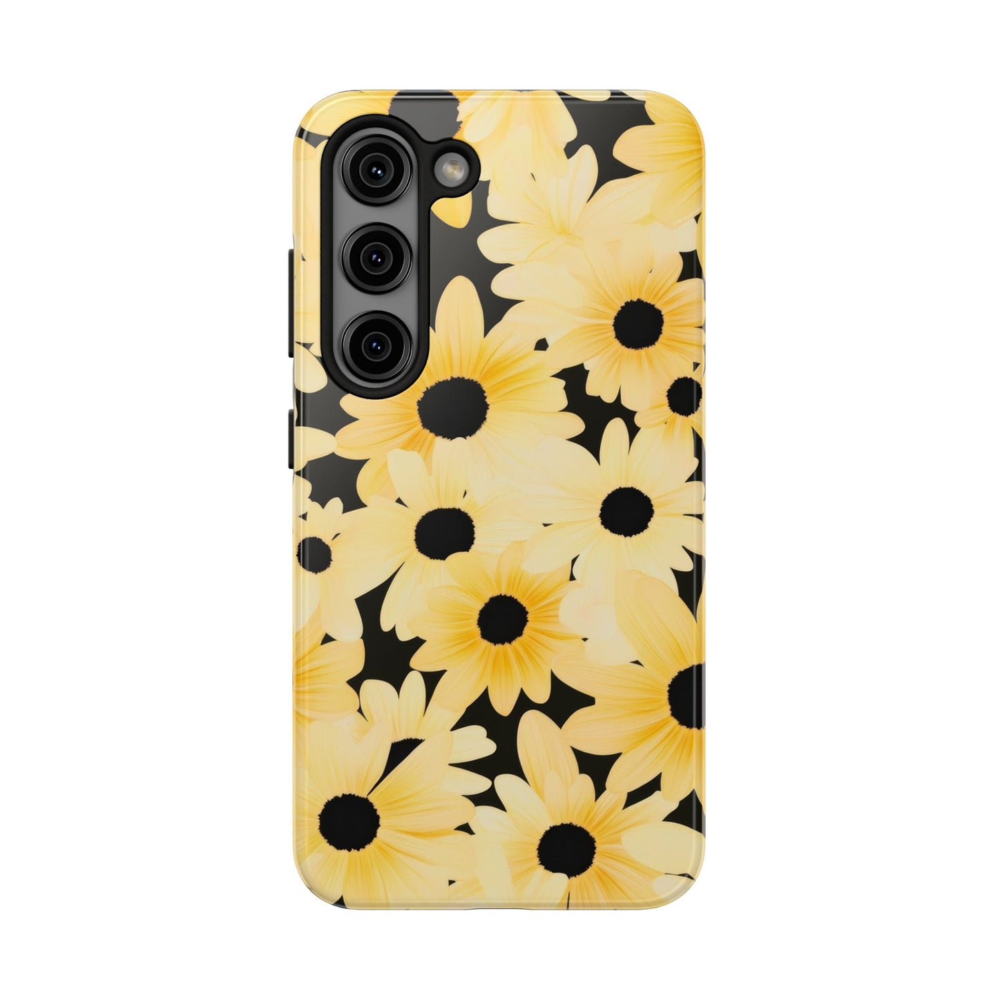 Daisy Burst Tough Phone Case — Yellow Floral Protective Cover