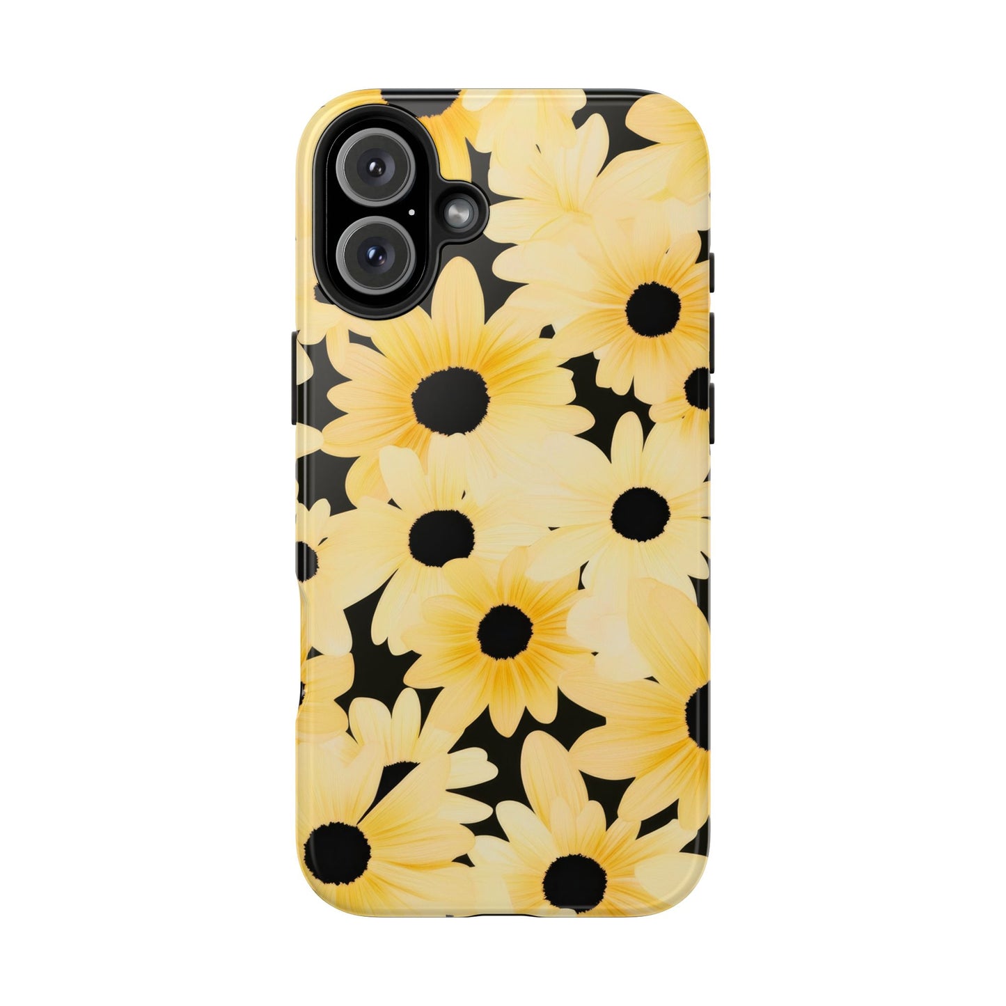 Daisy Burst Tough Phone Case — Yellow Floral Protective Cover