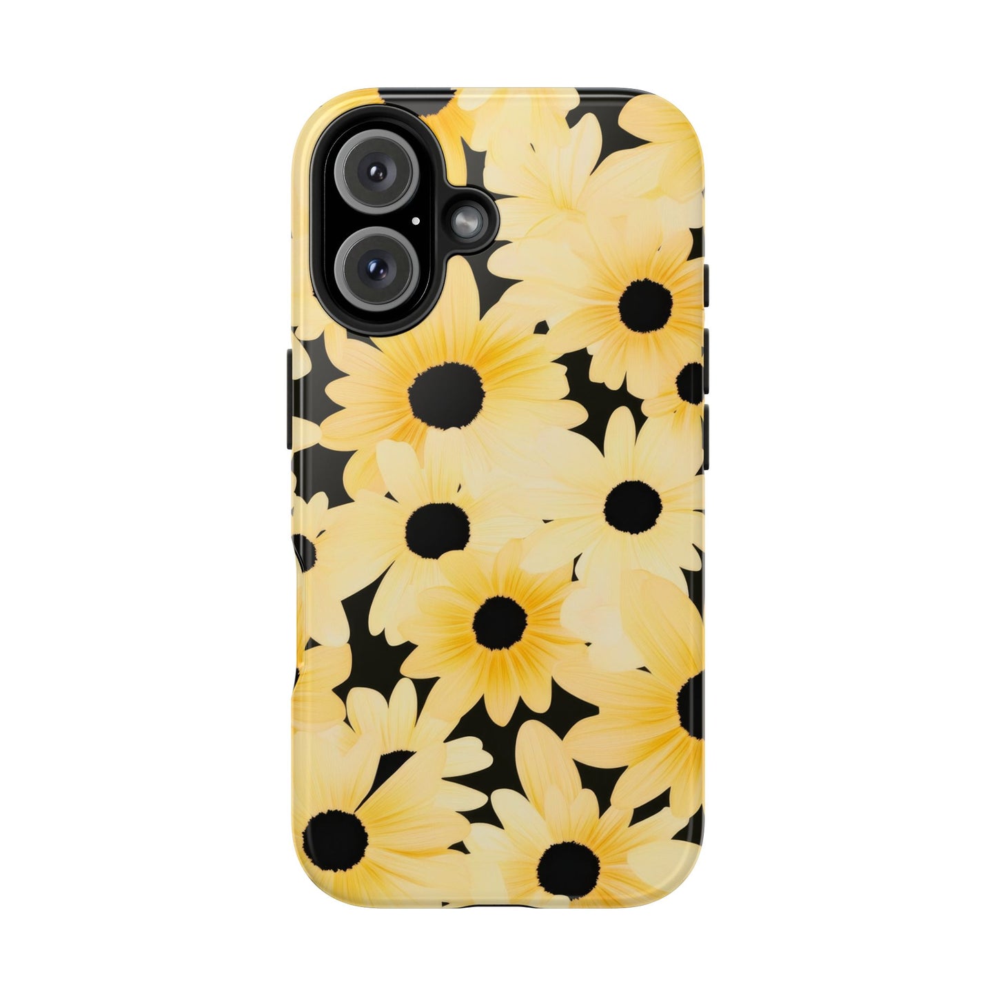 Daisy Burst Tough Phone Case — Yellow Floral Protective Cover