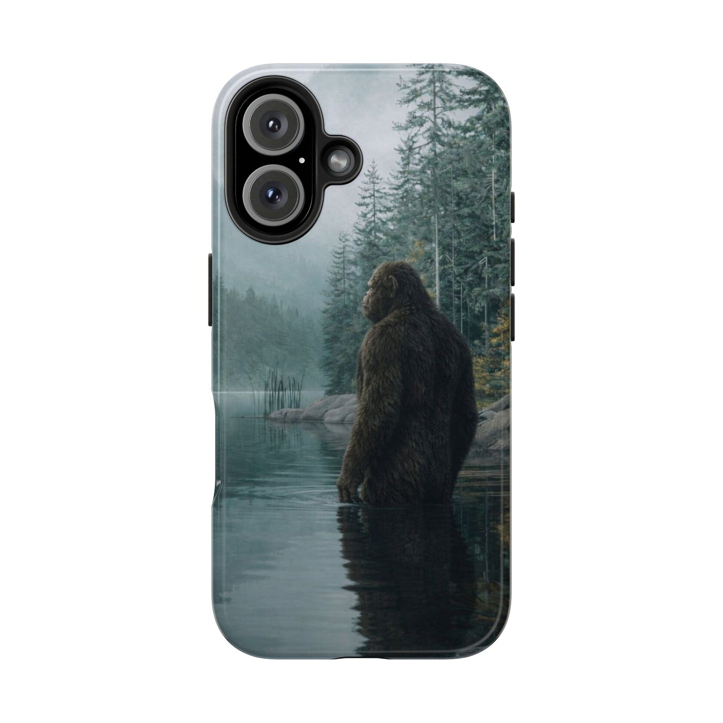 Phone Case — Bigfoot at Misty Lake Protective Rugged Case