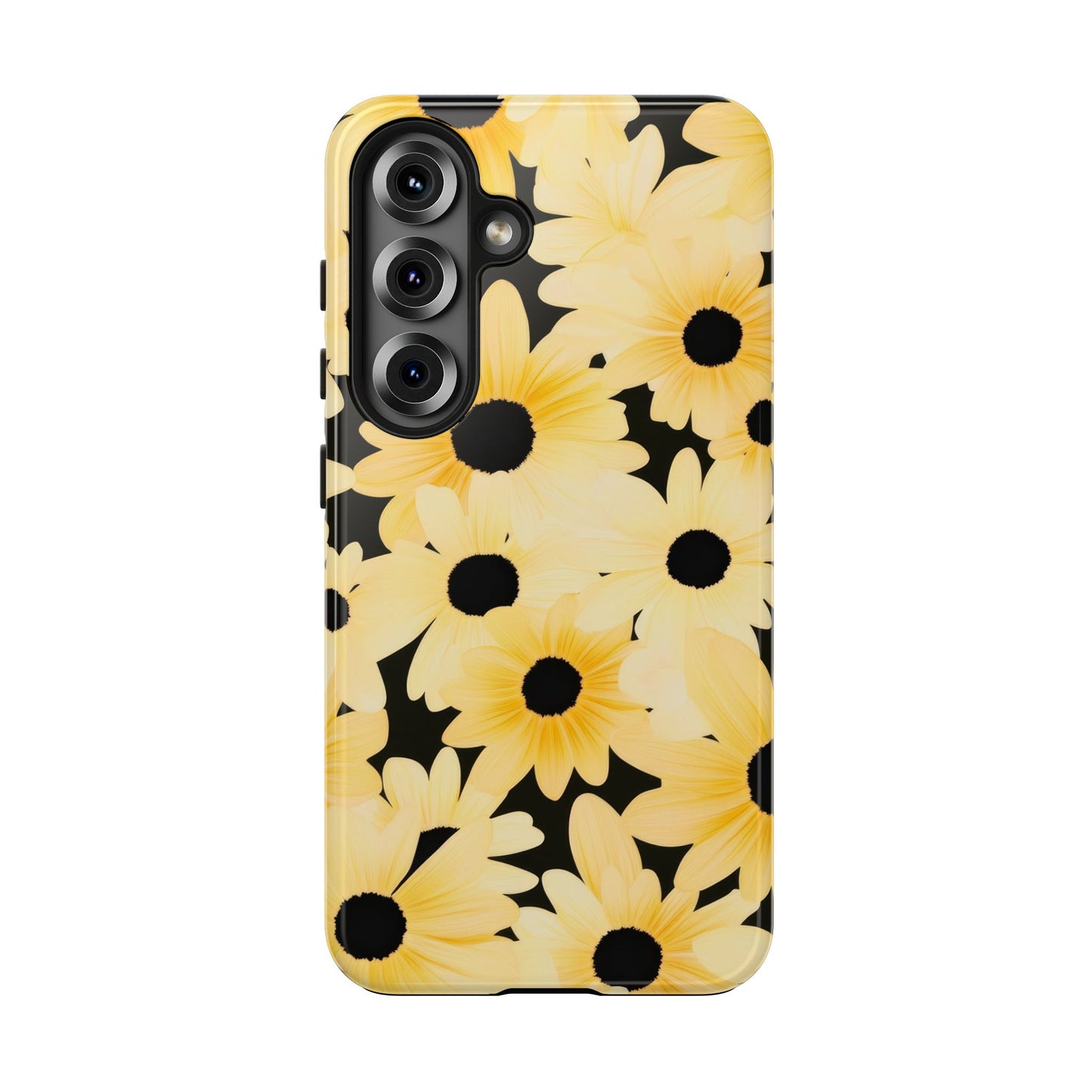 Daisy Burst Tough Phone Case — Yellow Floral Protective Cover