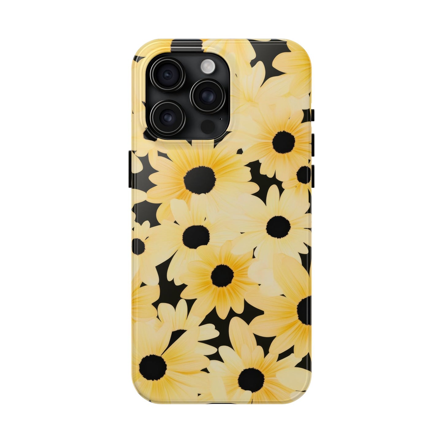 Daisy Burst Tough Phone Case — Yellow Floral Protective Cover