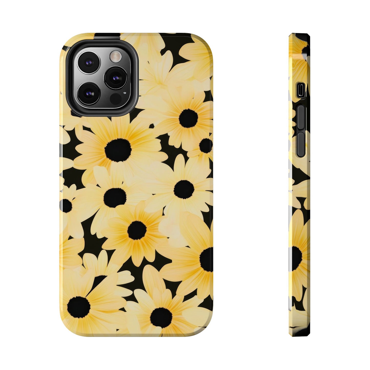 Daisy Burst Tough Phone Case — Yellow Floral Protective Cover