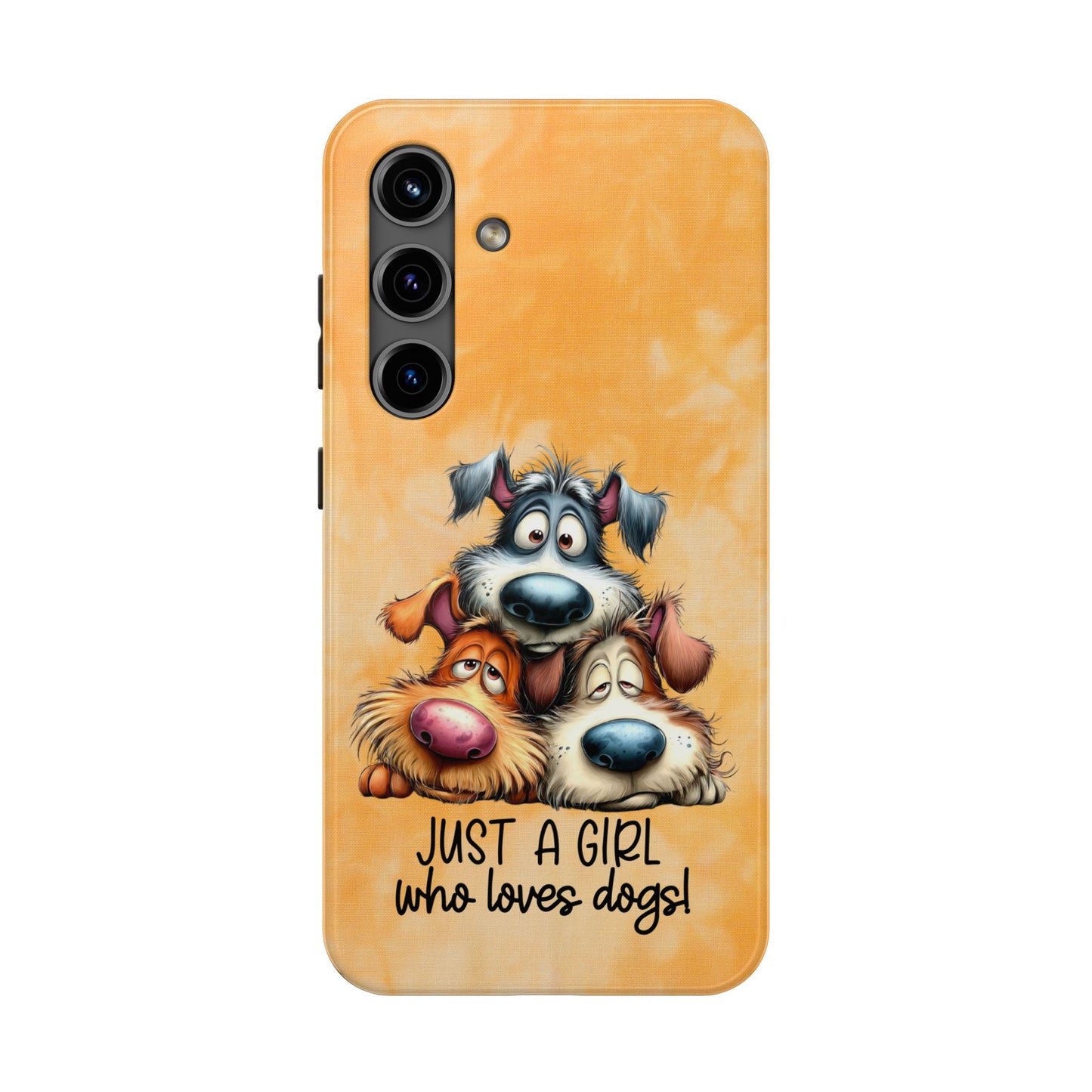 Just A Girl Who Loves Dogs Phone Case — Cute Cartoon Dog Protective Tough Case