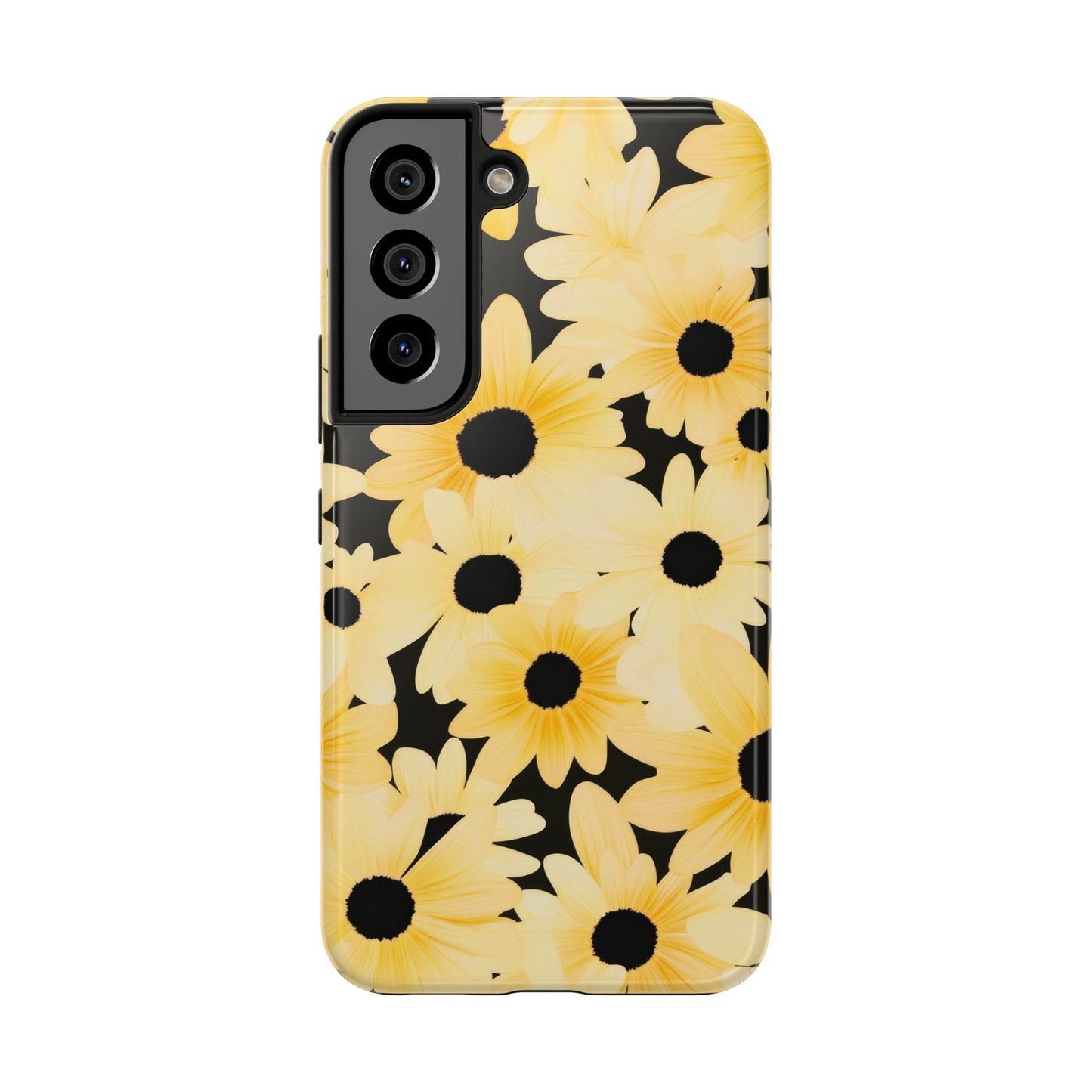 Daisy Burst Tough Phone Case — Yellow Floral Protective Cover