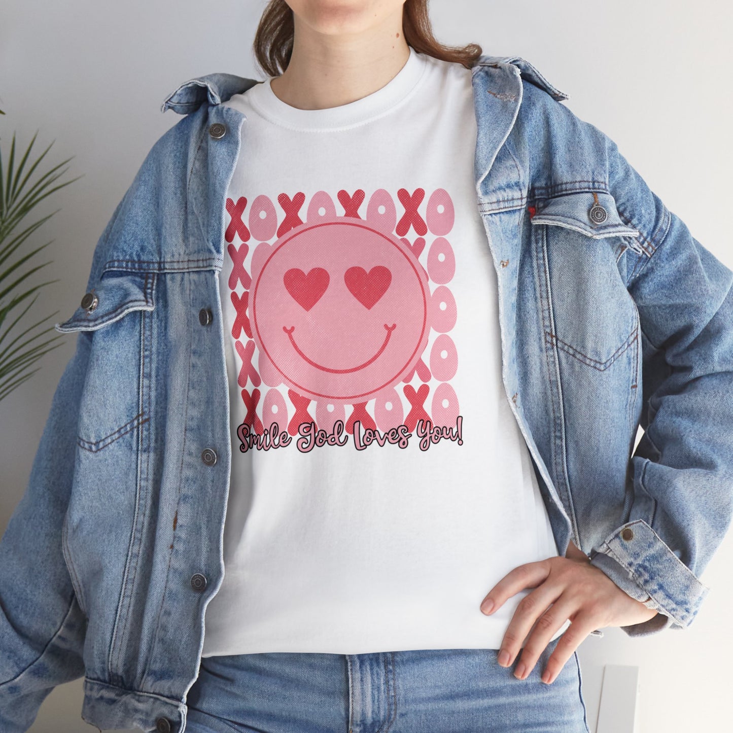 Smile God Loves You! - Gildan Unisex Heavy Cotton Tee