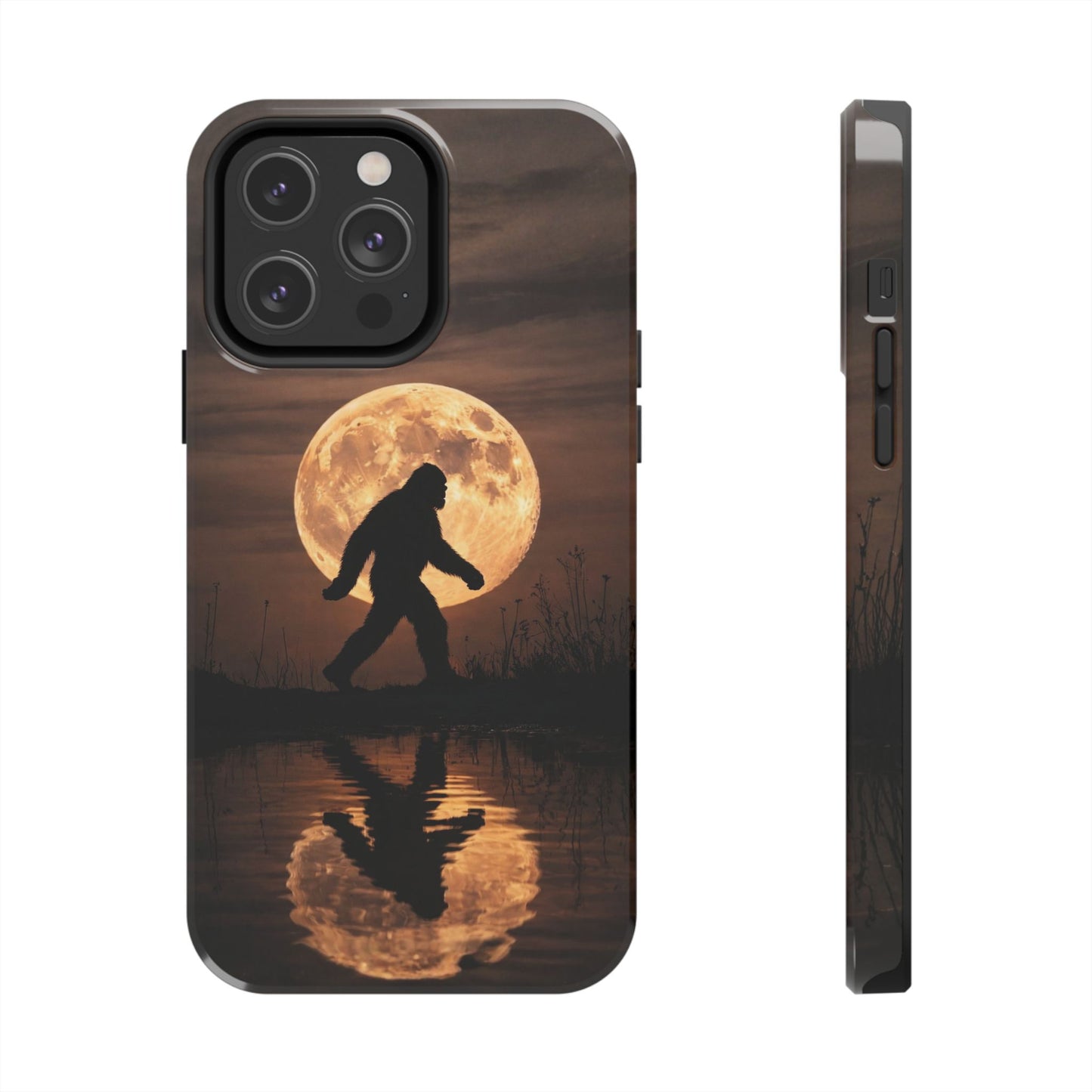 Bigfoot Moon Reflection Tough Phone Case