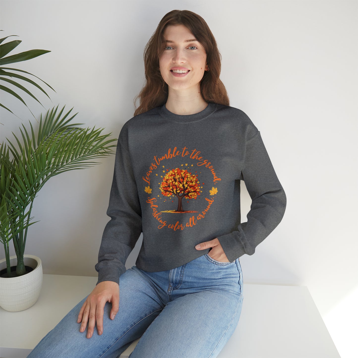 "Leaves tumble to the ground" - Unisex Long Sleeve Crew