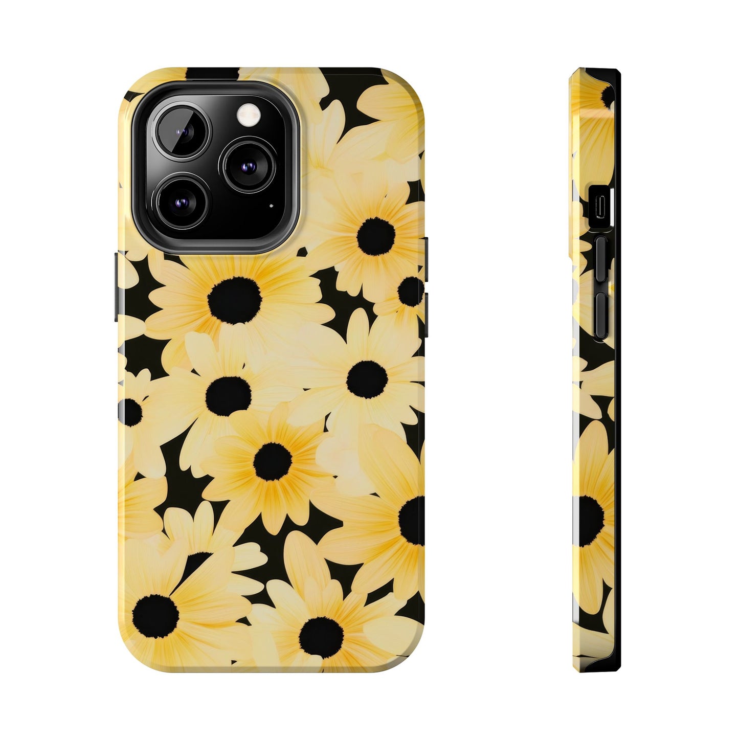 Daisy Burst Tough Phone Case — Yellow Floral Protective Cover
