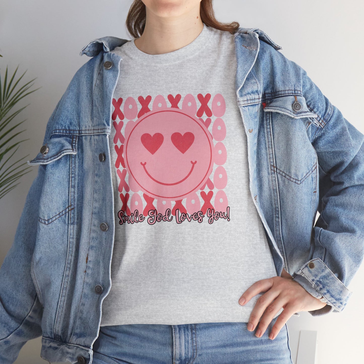 Smile God Loves You! - Gildan Unisex Heavy Cotton Tee